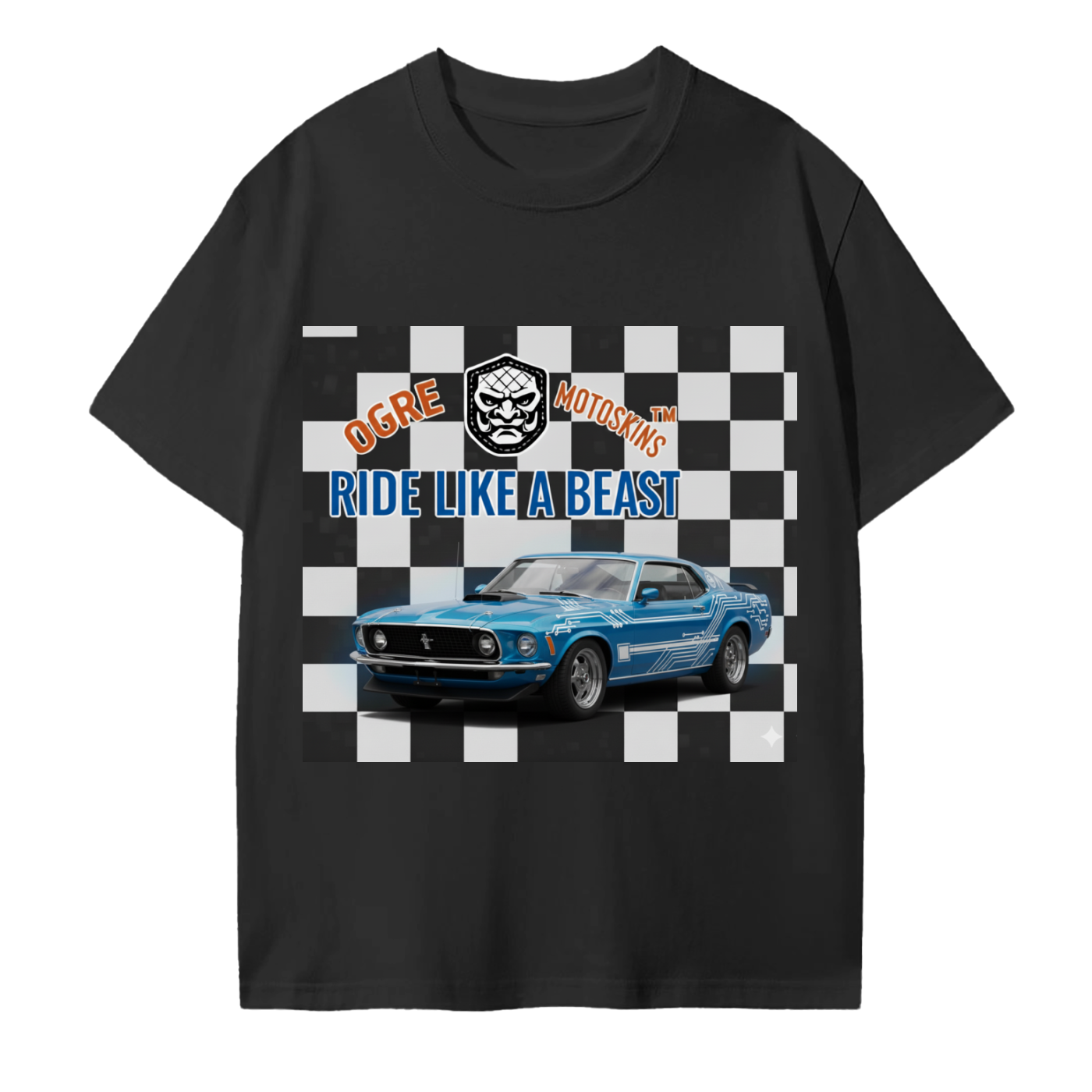 69 MUSTANG BLUE W/CIRCUIT GRAPHICS